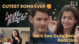 He’s Soo Cute Song Reaction | Mahesh Babu 💫 Rashmika | Sarileru Neekevvaru