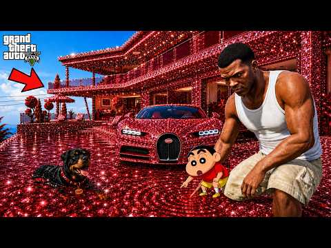 Anything Franklin Touches Turns into Gold, Diamond & Money! in GTA 5 | SHINCHAN and CHOP