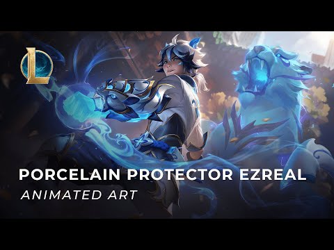 Porcelain Protector Ezreal Animated Art [Fan-Made]