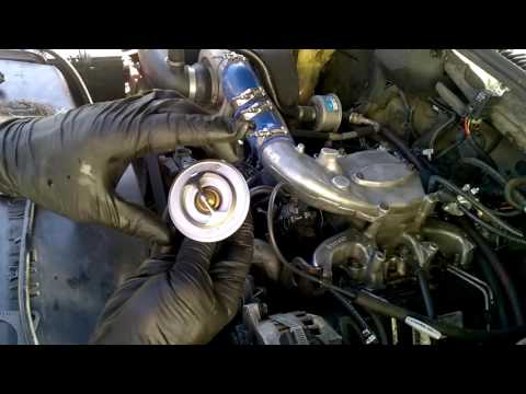 Changing 6.5 Diesel Thermostat and Gasket With a Single Housing
