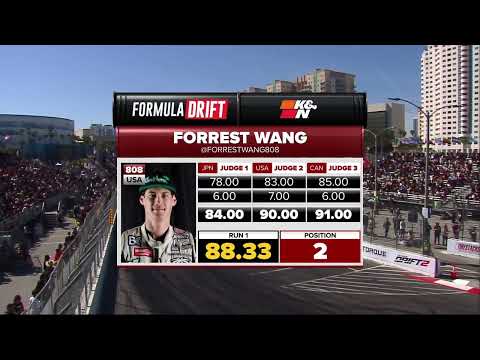 Forrest Wang 88.33 Point Qualifying Run at Formula DRIFT PRO, Round 1 Long Beach #FDLB