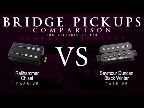 Railhammer CHISEL vs Seymour Duncan BLACK WINTER - Passive Bridge Guitar Pickup Comparison Tone Demo