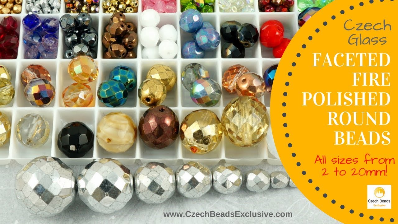 FIRE POLISHED ROUND Faceted Czech Glass Beads - New Arrivals