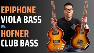 Video thumbnail for Epiphone Viola Bass vs. Hofner Club Bass (Contemporary series) - Sonic, neck and pricing comparisons by Jonathan Wong 458 Music