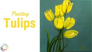How To Paint Tulips with Acrylics Tutorial