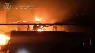 На Харківщині згорів будинок барачного типу