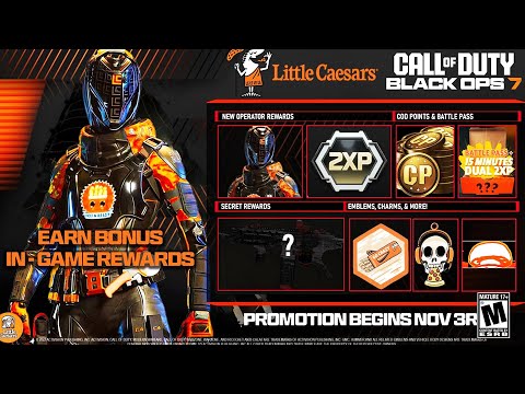 HOW TO CLAIM FREE BLACK OPS 7 LITTLE CAESARS REWARDS! (FREE Operator & Skins - BO7 Lil Ceasar Guide