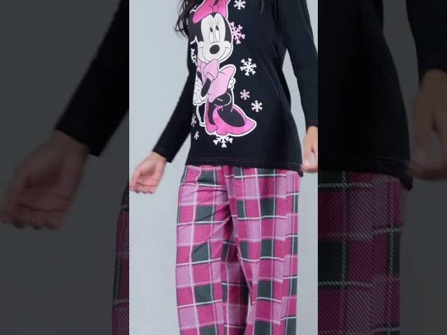 Vídeo relacionado con The Peanuts Snoopy | Pijama de Minnie Mouse para Mujer Conjunto de Pijama de Manga Corta Camisón Parte Superior Pantalones Casual Pijama Pjs S M L XL XXL, Rosa., XL