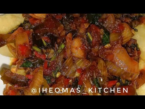 How To Prepare Ji Mmanu (Palm oil Sauce) |Iheomas_kitchen | WhiteYam | Palmoil yam| Nigerian Recipe.