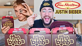 Tim Hortons NEW Justin Bieber Timbiebs & Merch REVIEW!!