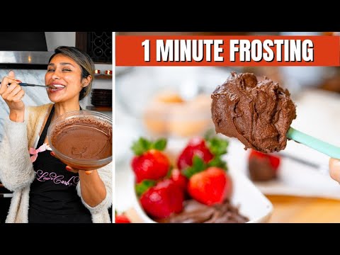 ONE MINUTE CHOCOLATE FROSTING! Keto Frosting For Desserts, Cakes, Cupcakes, & More
