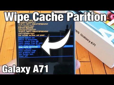 Galaxy A71: How to Wipe Cache Partition (Clear Cache Partition)