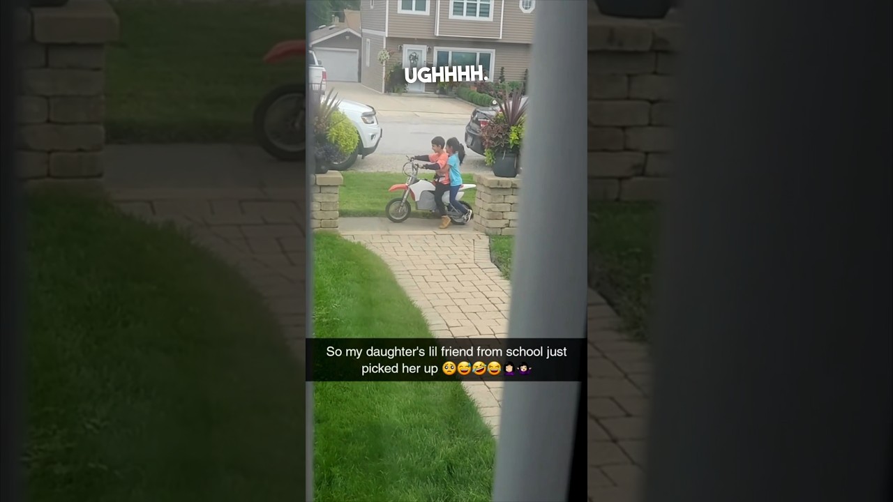 This dad’s reaction seeing his daughter being picked up by a boy 😂