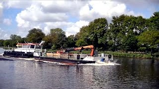 preview picture of video 'Schiffsverkehr auf dem Küstenkanal und der Ems Mai 2013 / River Ems May 2013'