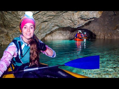 Unterirdische Kajak-Tour im Bergwerk am Klopeiner See in Südkärnten