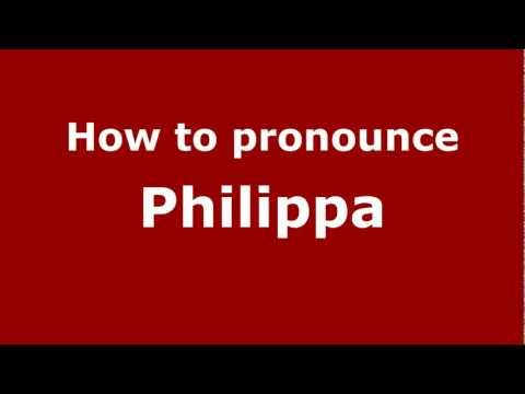 How to pronounce Philippa