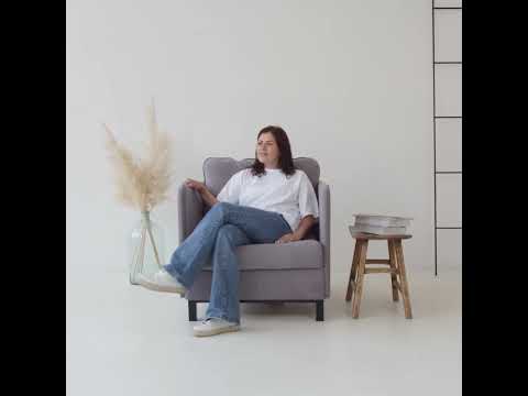 Кресло со спальным местом Бэст серый во Владивостоке - видео 15
