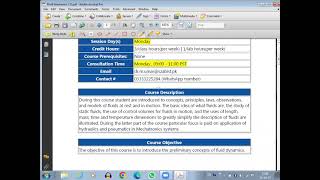 Video Lecture Fluid Mechanics 01/16