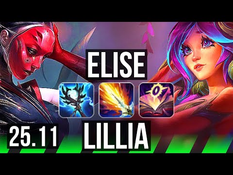 ELISE vs LILLIA (JGL) | 72% winrate, 53k DMG, 20/3/12, Legendary | EUW Grandmaster | 25.11