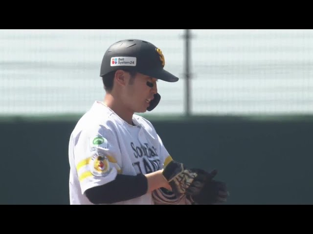 【ファーム】痛烈な打球!! ホークス・廣瀨隆太 三塁線を破る先制タイムリー2ベースヒット!! 2024年3月29日 福岡ソフトバンクホークス 対 阪神タイガース