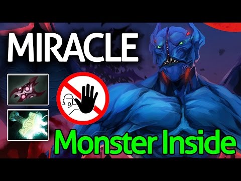 Miracle- NightStalker Warning Monster Inside 37Kill with Armlet Mjollnir Party MMR Dota2