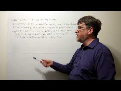 English Tutor Nick P Idioms (170) Lie Through One's Teeth