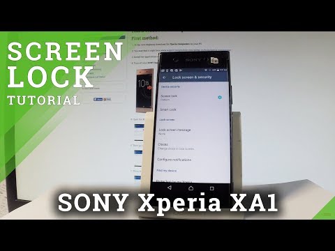 How to Set Up Screen Lock on SONY Xperia XA1 - Add Pattern & Password