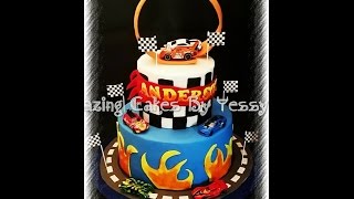 hot wheels race track cake/ pastel de pista de carreras hot wheels
