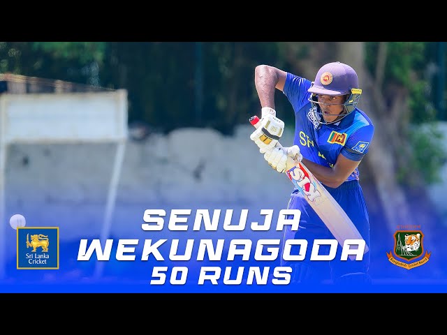 Highlights –  Senuja Wekunagoda 50 Runs | 1st One Day Game | U19 Sri Lanka vs Bangladesh