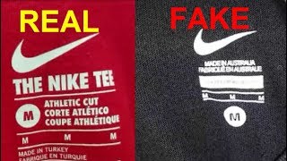How to spot fake Nike T shirt. Real vs fake comparison