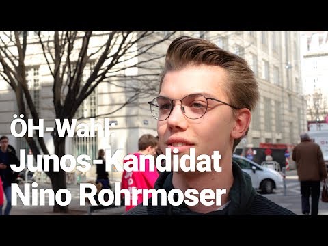 ÖH-Wahl 2019: Junos-Kandidat Nino Rohrmoser