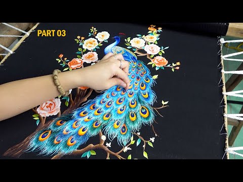 45 Days to Embroidery Mastery with These Peacock Embroidery Design! [Part 3]