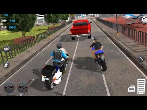 Crime Police Chase Simulator - Police Officer Bike Driving Crime City Gangster - Android GamePlay