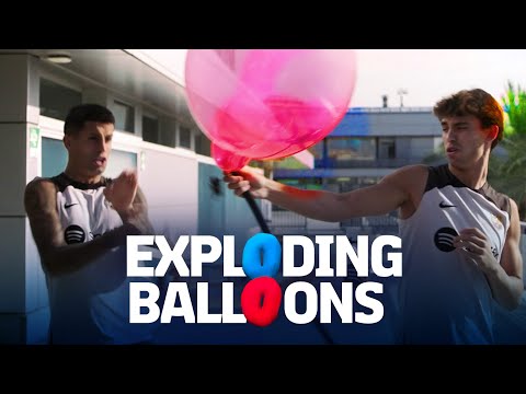 🎈💥💥🎈 BOOM! EXPLODING BALLOONS CHALLENGE WITH JOAO FELIX & JOAO CANCELO | EL CLASICO EDITION