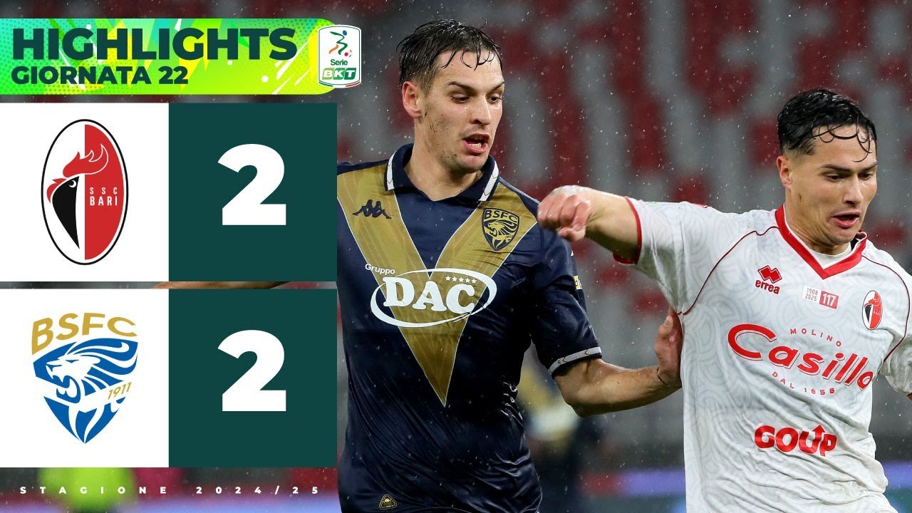 Bari-Brescia 2-2 | BISOLI e BIANCHI rispondono a LELLA e BELLOMO | HIGHLIGHTS Serie BKT