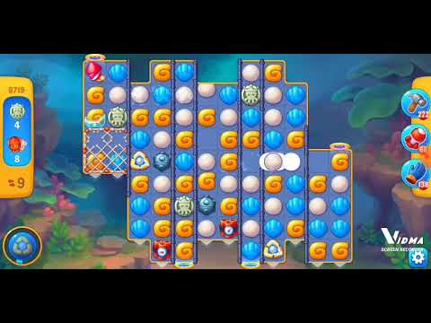 Fishdom. 8719 level no boosters and diamonds. 13 moves