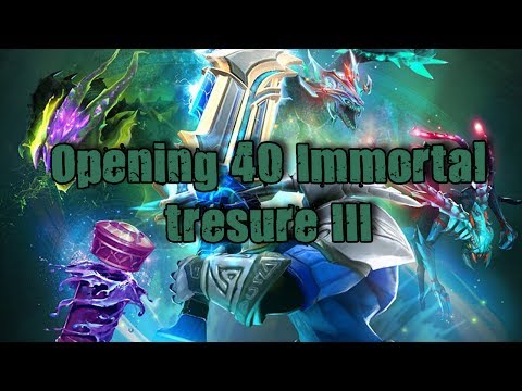 Открытие 40 Immortal Treasure III - The International 2017  1000 лвл