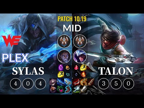WE Plex Sylas vs Talon Mid - KR Patch 10.19