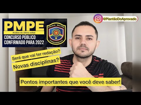 CONCURSO PMPE 2022 - ANALISANDO EDITAL
