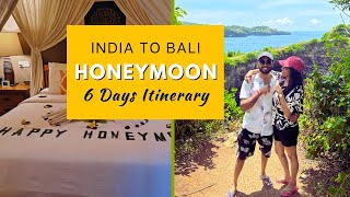 Bali Honeymoon Itinerary | Bali Itinerary 6 days | Bali 6 days Honeymoon from India