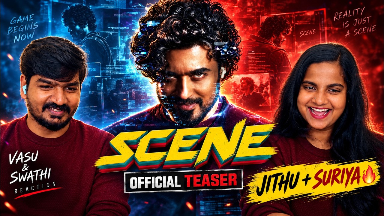 🔥 SCENE Title Teaser Reaction 😱 Suriya’s MASS Cop Avatar! | Vasu & Swathi Reaction | TFR ❤️