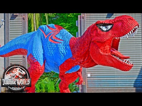 Spider-Man vs Batman, Iron Man, Captain America  Dinosaurs Fight
