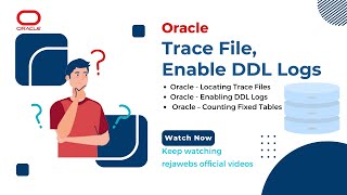 Oracle - Locating Trace Files | Enabling DDL Logs | Counting Fixed Tables #DBA #oracle