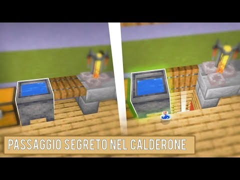 Come fare un passaggio segreto nel calderone in Minecraft 🔥 [Mini Tutoral ITA]