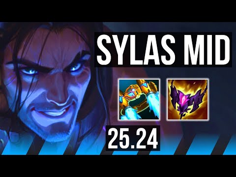 SYLAS vs AKALI (MID) | Good KDA: 14/2/7 | KR Master | 25.24
