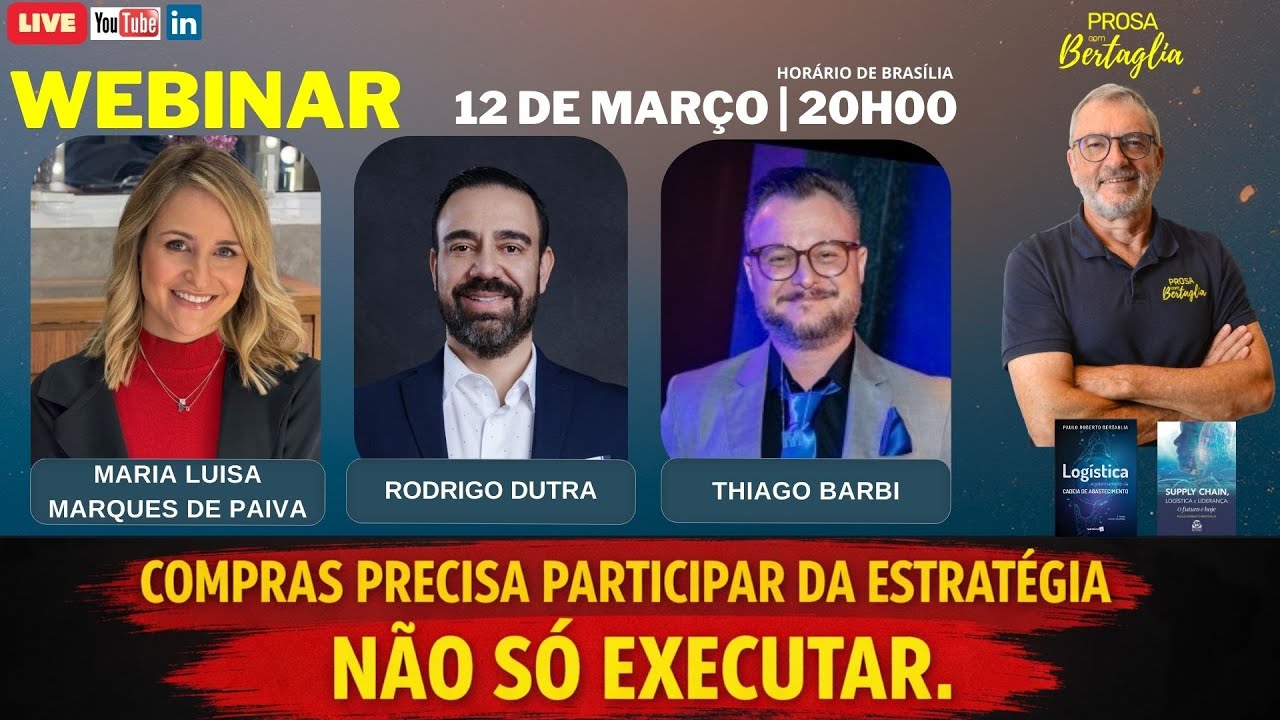 LIVE: Compras precisa participar da estratégia, não só executar | Prosa com Bertaglia