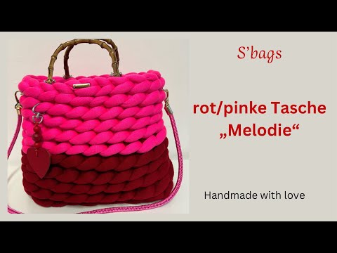 Grobstricktasche, Crochetpattern, Häkelanleitung auf Anfrage für die        Tasche „Melodie“