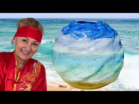 8/8 How to Create an Ocean-Inspired 'FLOW' Vase #clay #fiveelements  #ceramicart #tcm #waterelement