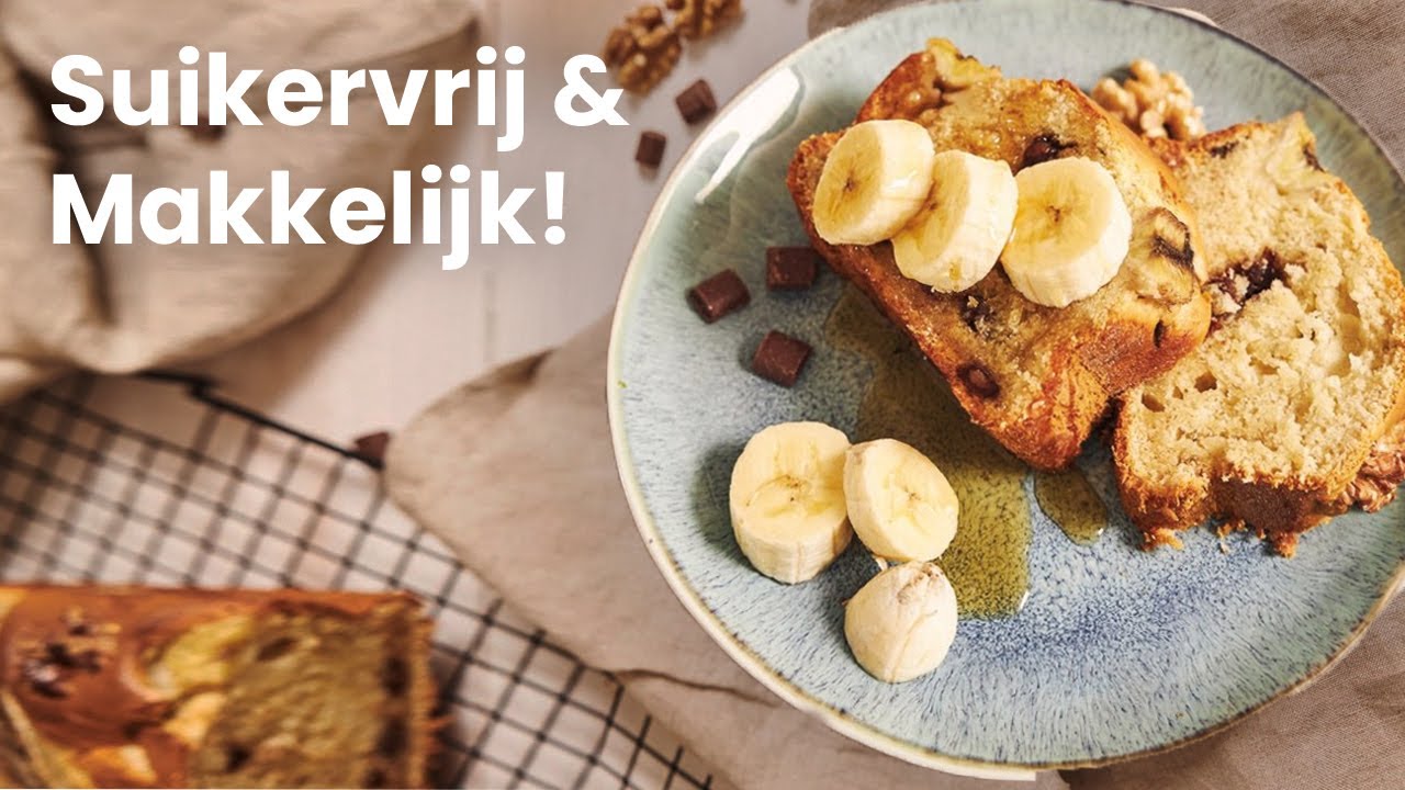 Suikervrij bananenbrood thumbnail