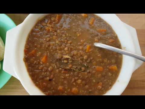 Easy Lentil Soup Recipe. Mauritian Lenti Noire. Black Lentil Soup